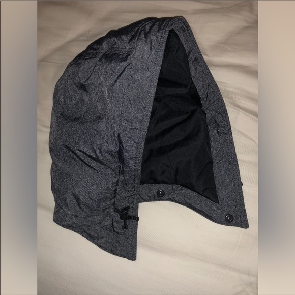 Lands' End Grey Down Winter Coat Mid Thigh - Picture 4 of 7